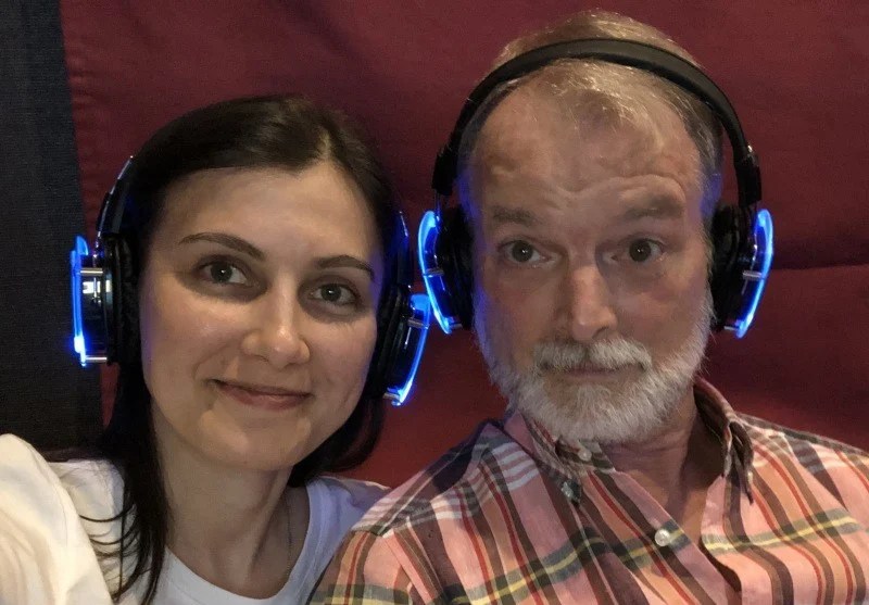 Listening with headphones